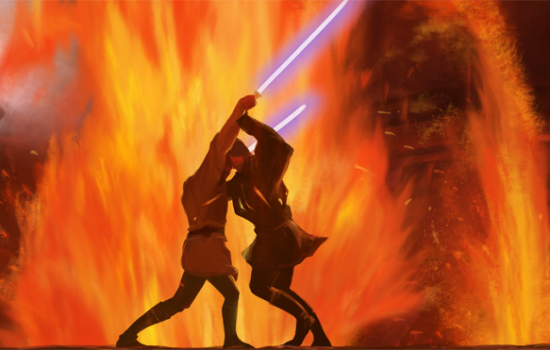 Anakin & Obi-Wan sur Mustafar